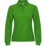 Polo mujer manga larga verde - 6636 Roly