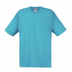 Camiseta personalizada barata azul manga corta hombre fruit of the loom original 61082