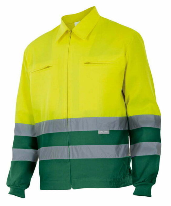 Ropa laboral barata chaqueta alta visibilidad Velilla Serie 153 80% Algodón 20% Poliéster