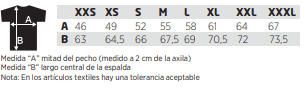 Medidas sudadera Surrey