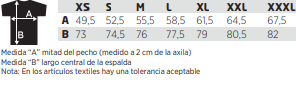Medidas camisa Hamilton hombre