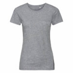 camiseta manga corta mujer algodón orgánico color gris 108F Russell