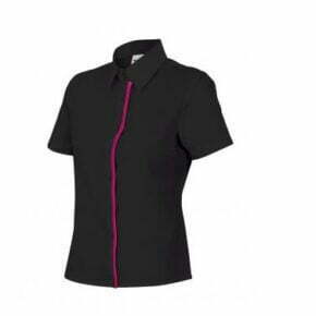 Ropa de trabajo barata camisa manga corta mujer Industria Base Velilla serie P538, 35% algodón, 65% poliéster