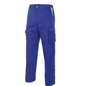 Ropa de trabajo barata pantalón multibolsillos con refuerzo industria base Velilla serie Biníquel, 35% algodón 65% poliéster