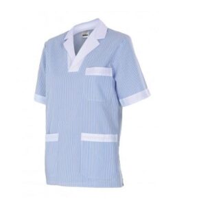 Ropa de trabajo barata camisola pijama rayas sanidad y limpieza Velilla serie 585, 35% algodón 65% poliéster