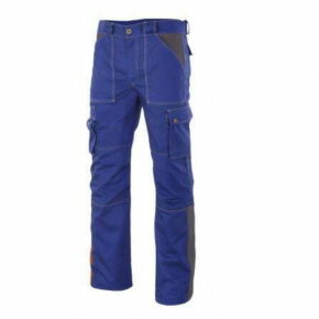 Ropa de trabajo barata pantalón multibolsillos con refuerzo industria base Velilla serie Bizinc, 35% algodón 65% poliéster